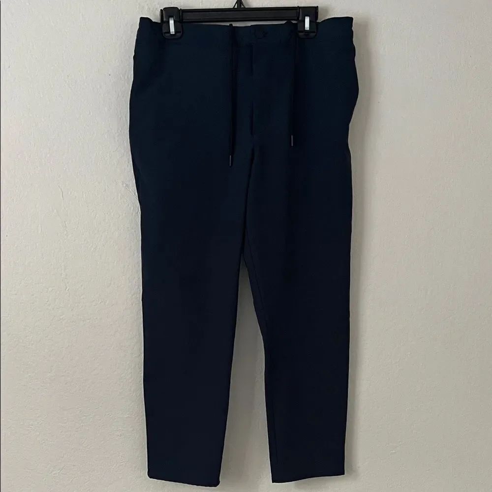 Banana Republic Men' Travel Slim Tapered Pants Drawstring Navy Blue - 32x30